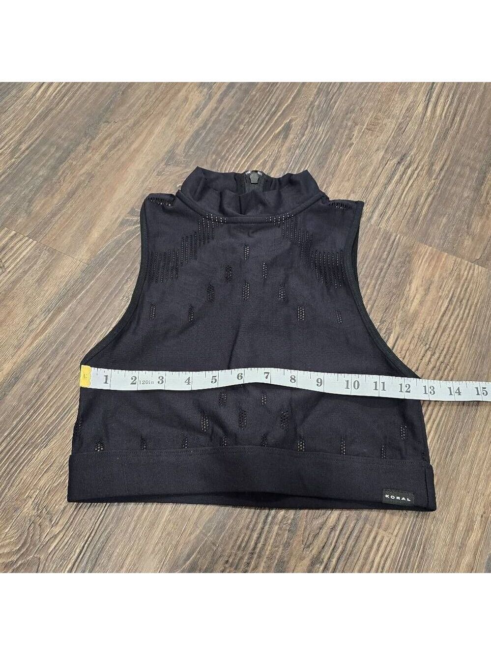 Koral UNAMI MAURI N MOCK NECK CROP TOP Sz S - Picture 8 of 9